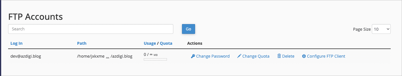 Tạo tài khoản FTP và sử dụng FTP để upload trong cPanel