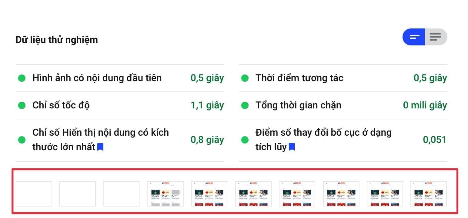 Tăng LCP trong core web vitals