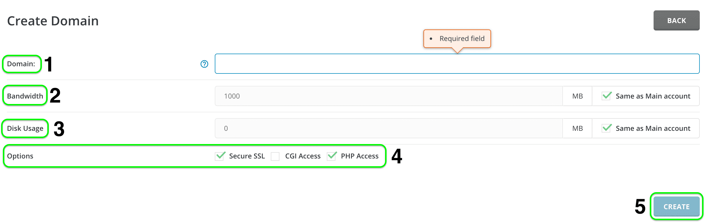 ADD NEW domain directadmin - add the addon domain to the SEO Hosting package