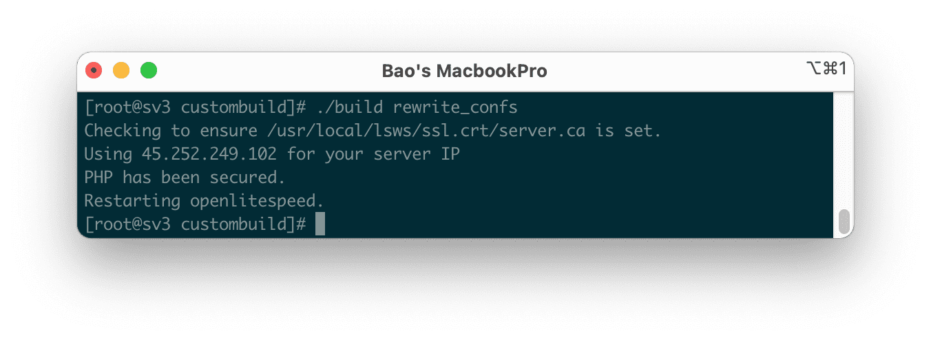OpenLiteSpeed DirectAdmin