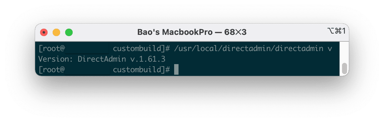 nâng cấp phiên bản DirectAdmin
