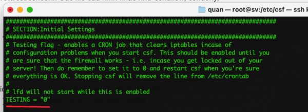 Giải thích và sử dụng CSF (ConfigServer & Firewall)