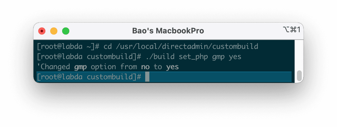 cài đặt GMP PHP Extension trên DirectAdmin