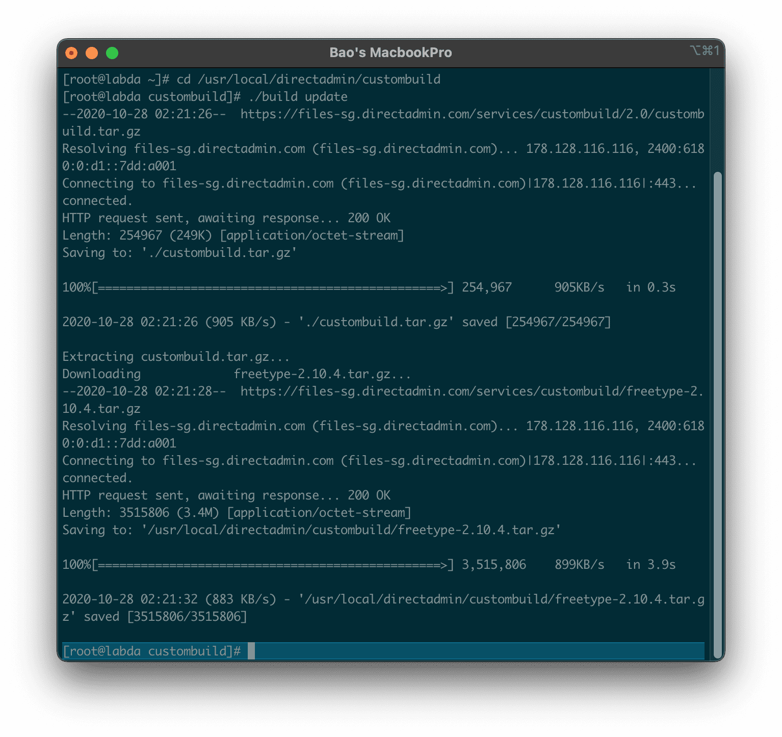 Tích hợp nén zstd vào DirectAdmin - Enable zstd compress DirectAdmin