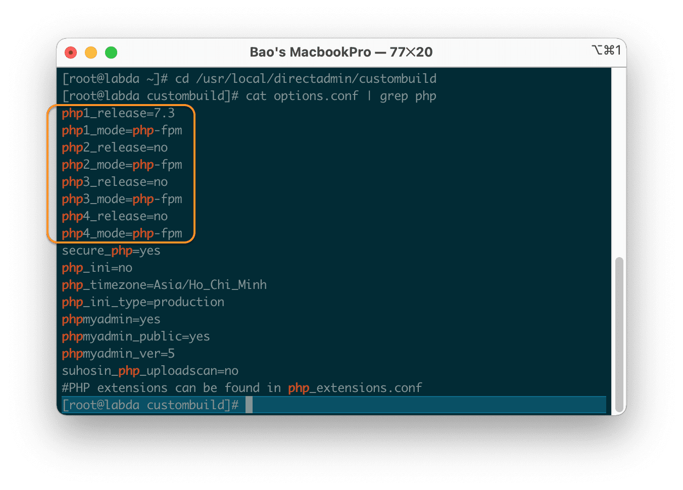 how to install cài đặt PHP 8.0 trên DirectAdmin