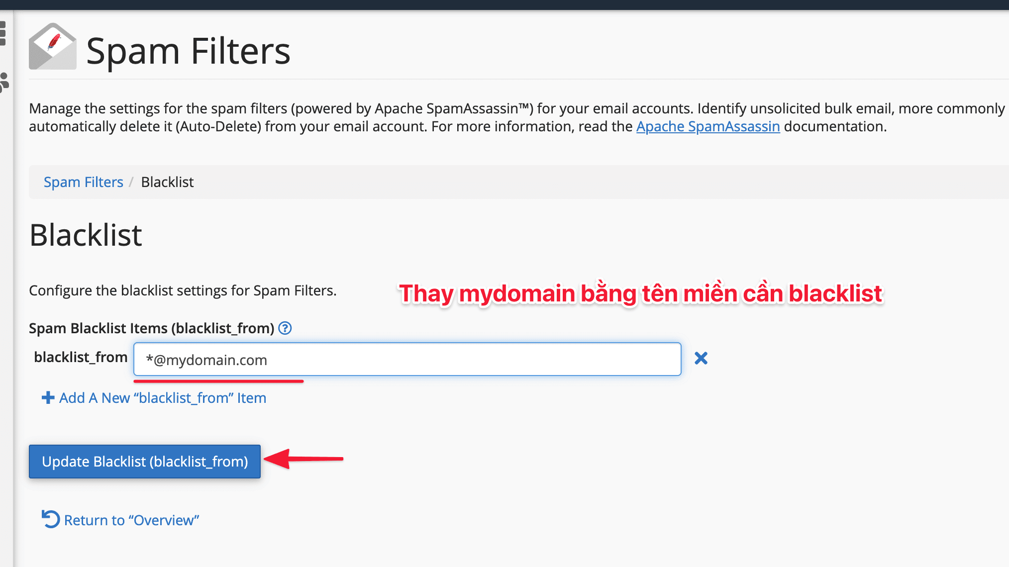 How to use Spam Filters on cPanel