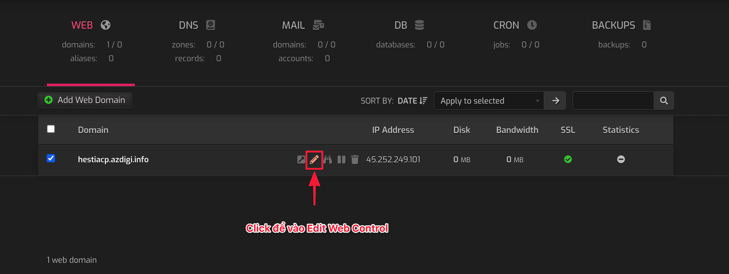 Backup/Restore on HestiaCP