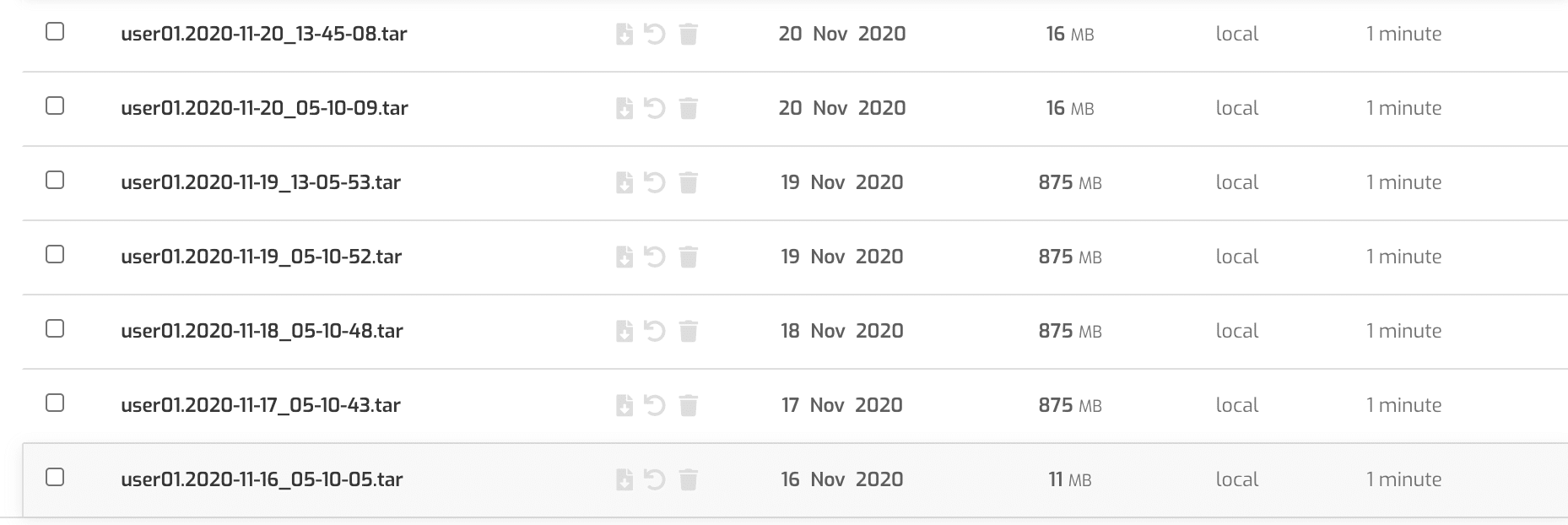 Backup/Restore on HestiaCP