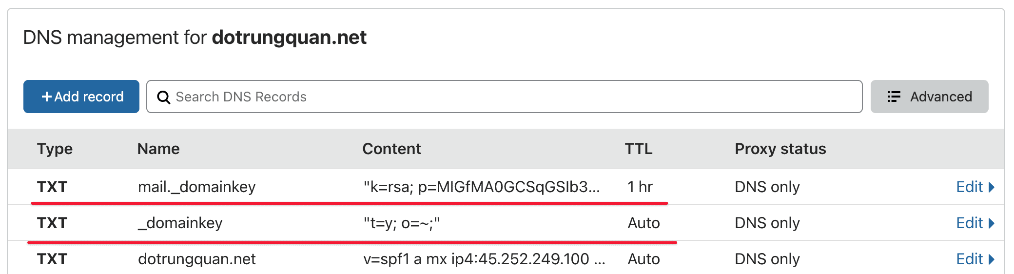 configure DIKIM SFP on HestiaCP