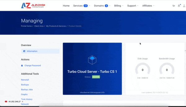 Hướng dẫn Reset mật khẩu SSH Turbo Cloud Server