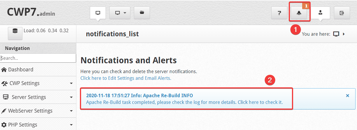 upgrade Apache on Centos Web Panel