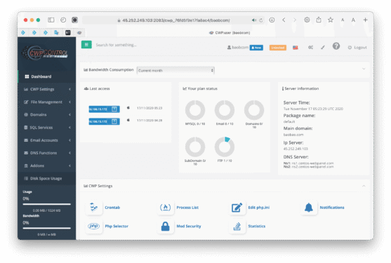 Bật remote database CentOS Web Panel (CWP)