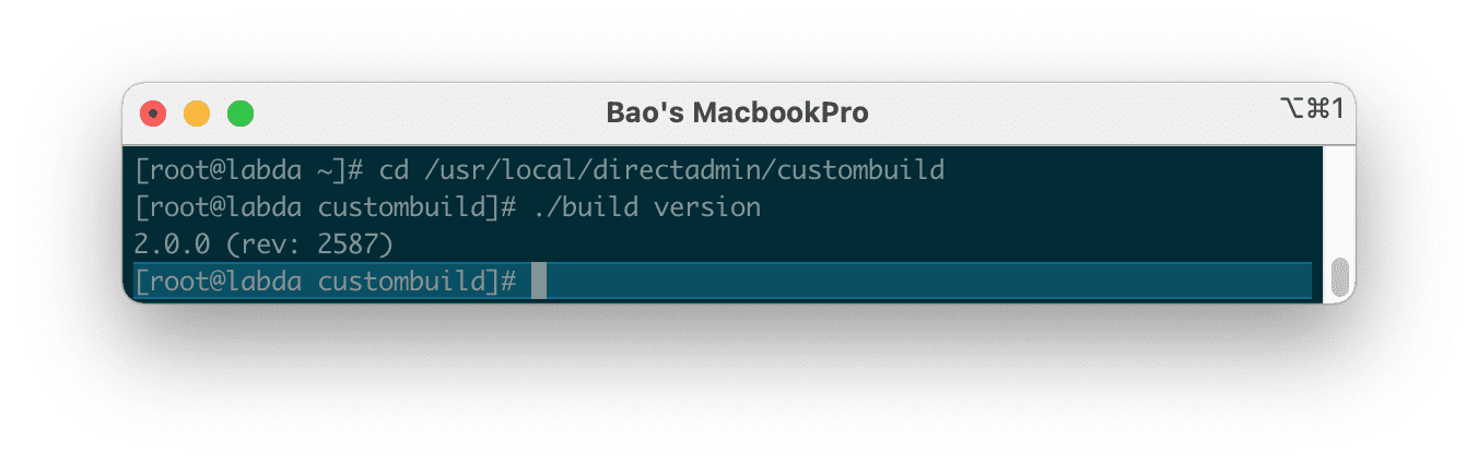 update nâng cấp phiên bản PHP trên DirectAdmin