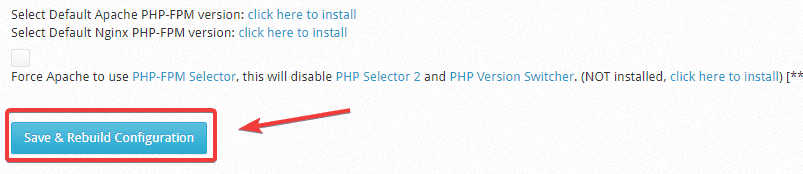Change Webserver on Centos Web Panel