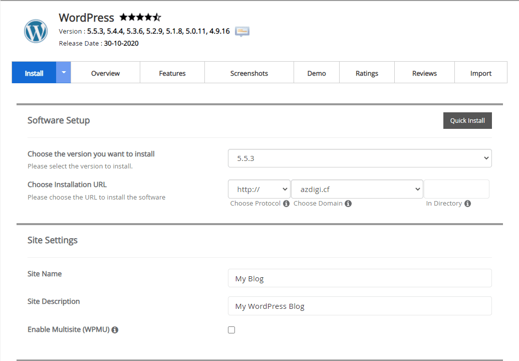 Softaculous on Centos Web Panel