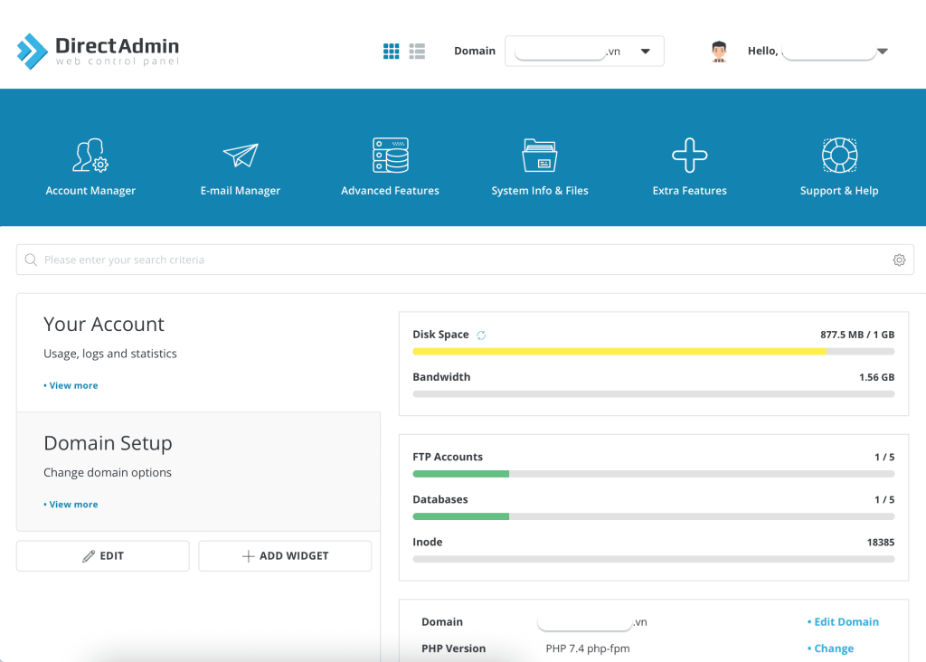 Hướng dẫn sử dụng File Manager DirectAdmin version 2.