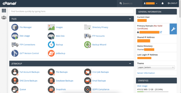 Bảo vệ thư mục trên cPanel