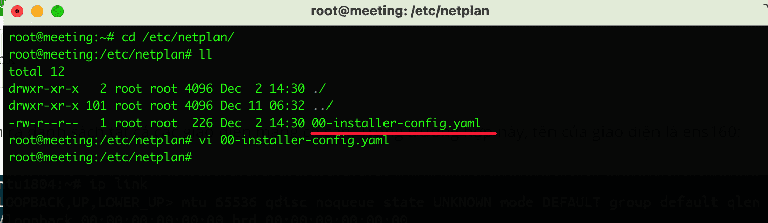 cấu hình IP Static trên Ubuntu