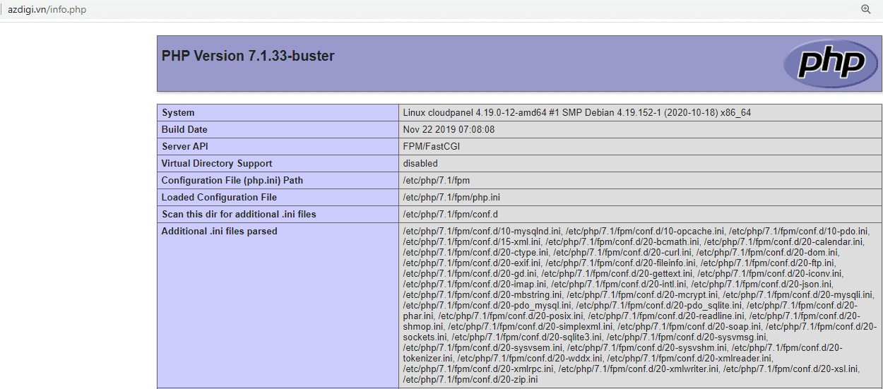 Change the PHP version and configuration on CloudPanel