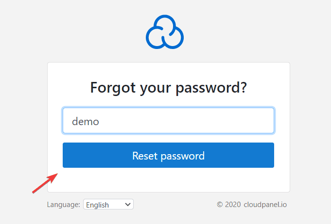 reset User's password on CloudPanel