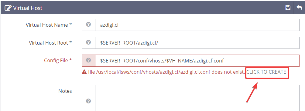 How to add the website to OpenLiteSpeed WebAdmin GUI