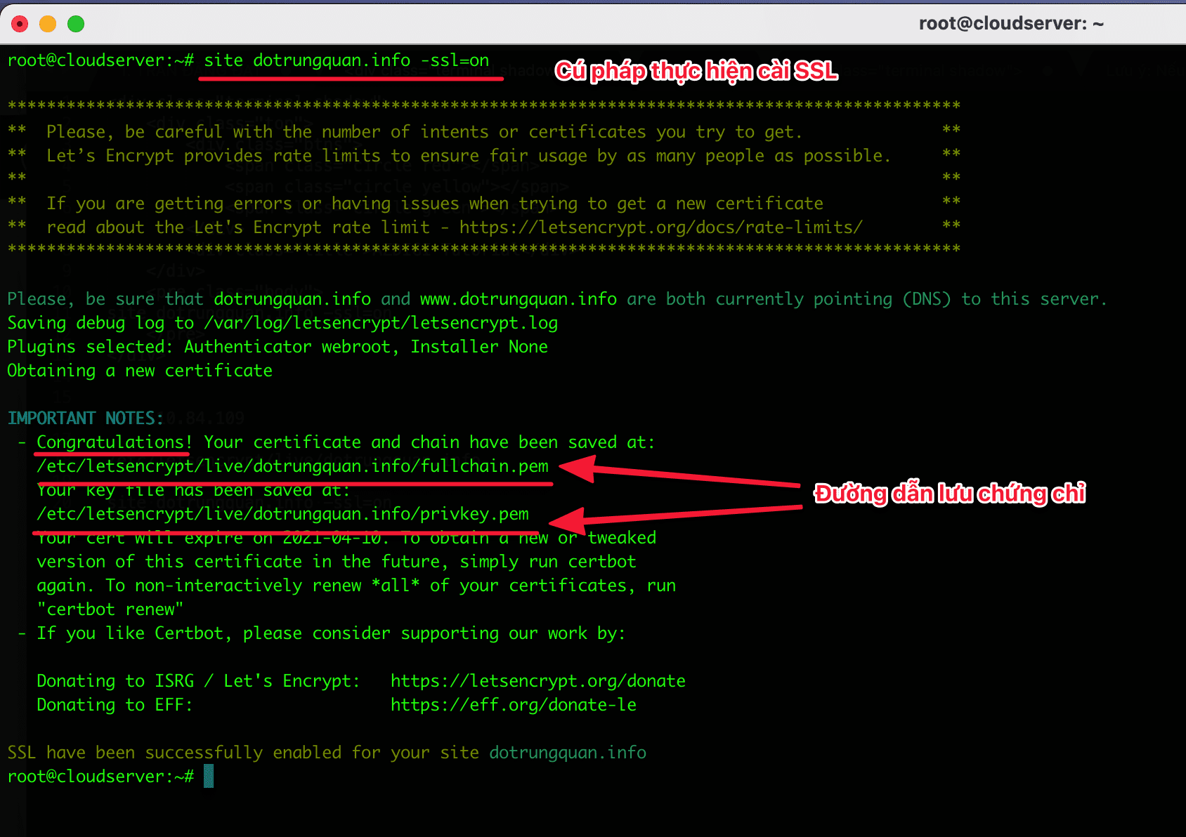 install SSL on Webinoly