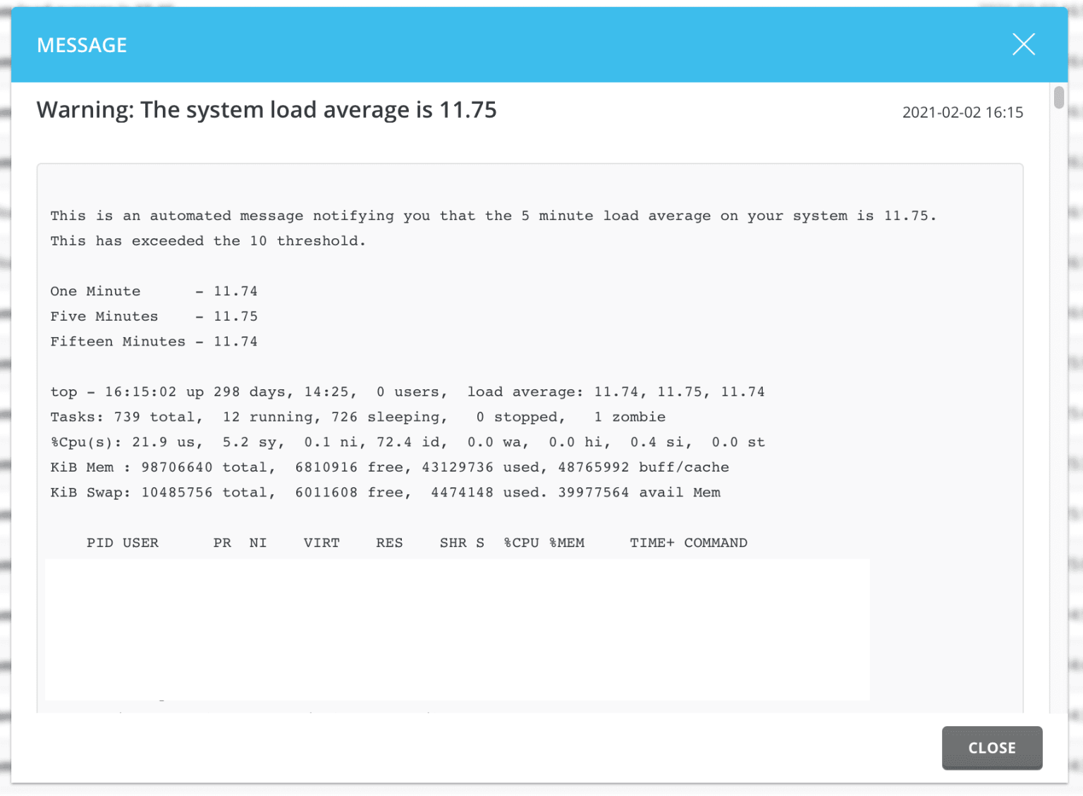[2 Cách] Thay đổi cảnh báo The system load average trên Directadmin