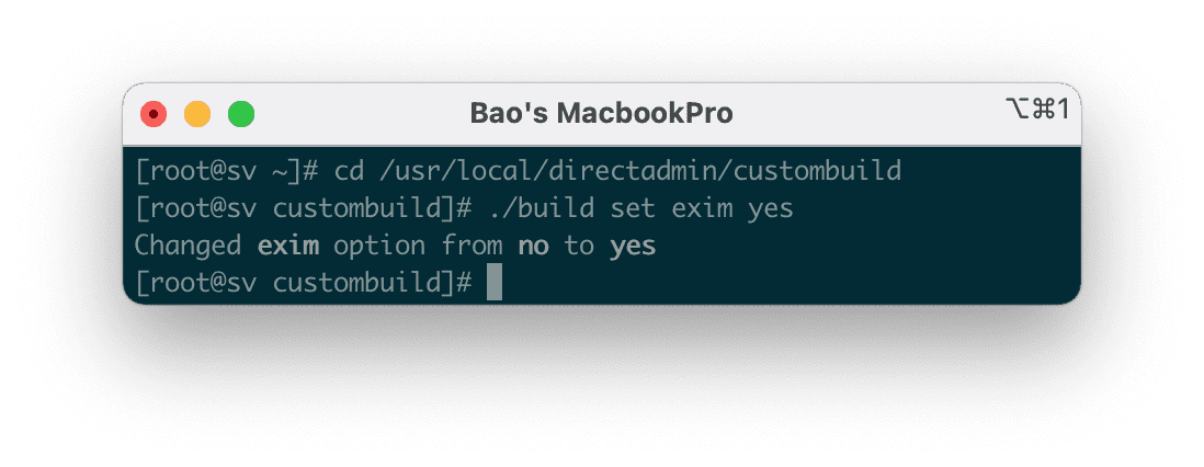 Cài đặt Exim trên DirectAdmin - Install Exim on DirectAdmin