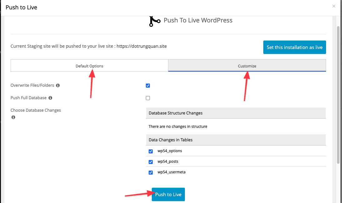 How to use WordPress Staging on cPanel