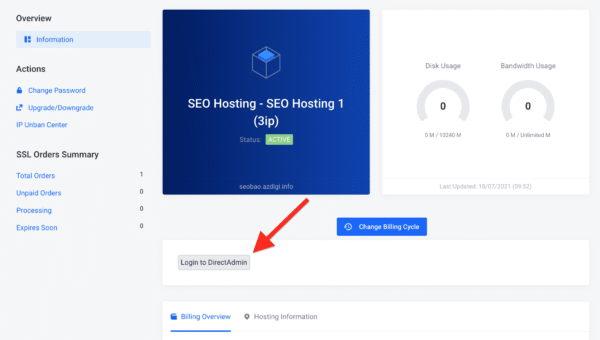 Hướng dẫn thay đổi IP website trên gói SEO Hosting