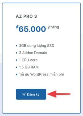 Đăng ký dùng thử Hosting tại AZDIGI