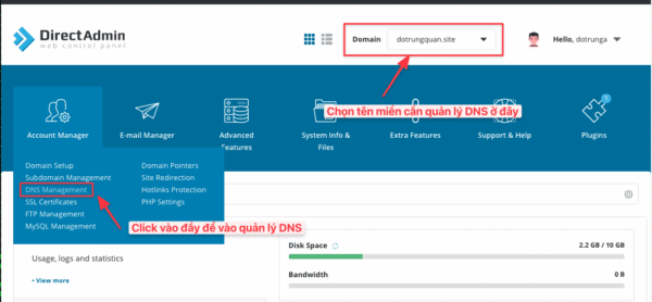 Hướng dẫn quản lý DNS Domain trên SEO Hosting AZDIGI