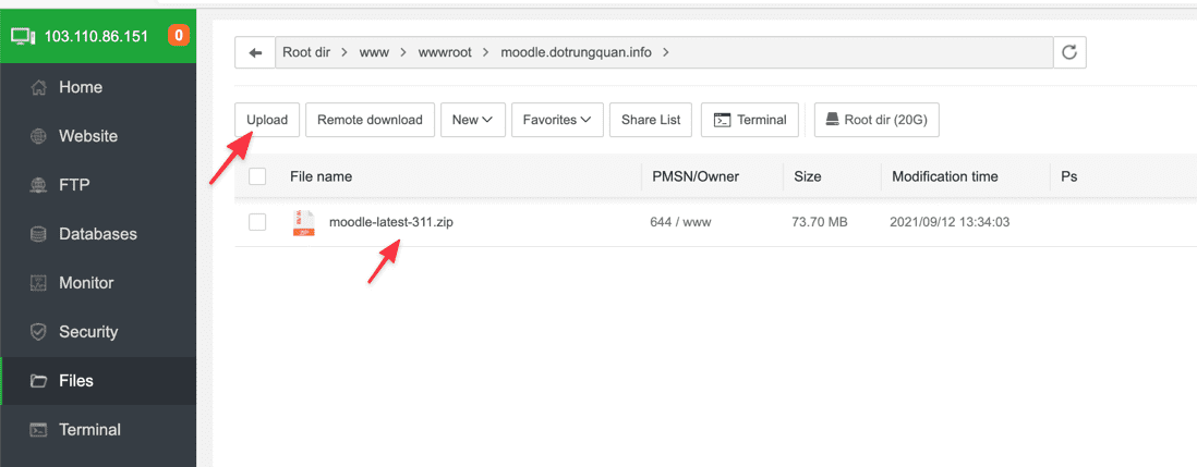 How to install Moodle on aaPanel