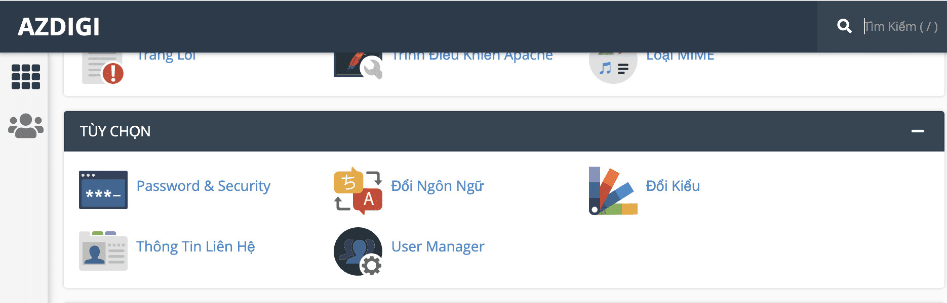 Change cPanel's Language and Style
