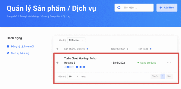 Hướng dẫn gia hạn dịch vụ tại AZDIGI
