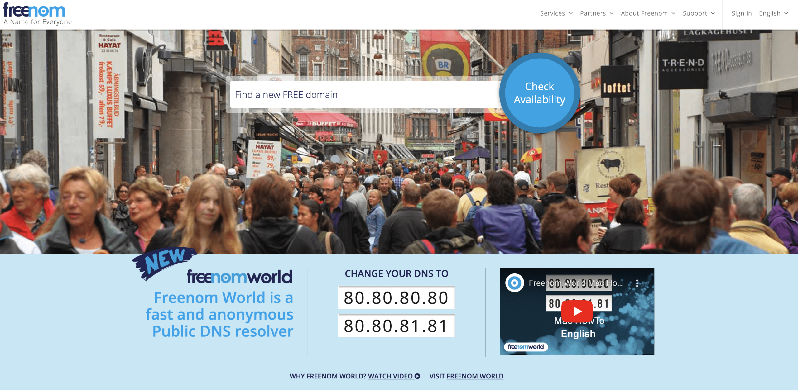 Tên miền miễn phí Freenom