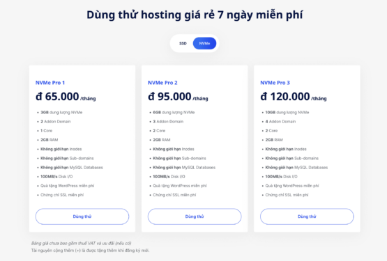 Khai Lộc Đầu Xuân – Ưu đãi 50%, ra mắt Pro Hosting phiên bản NVMe