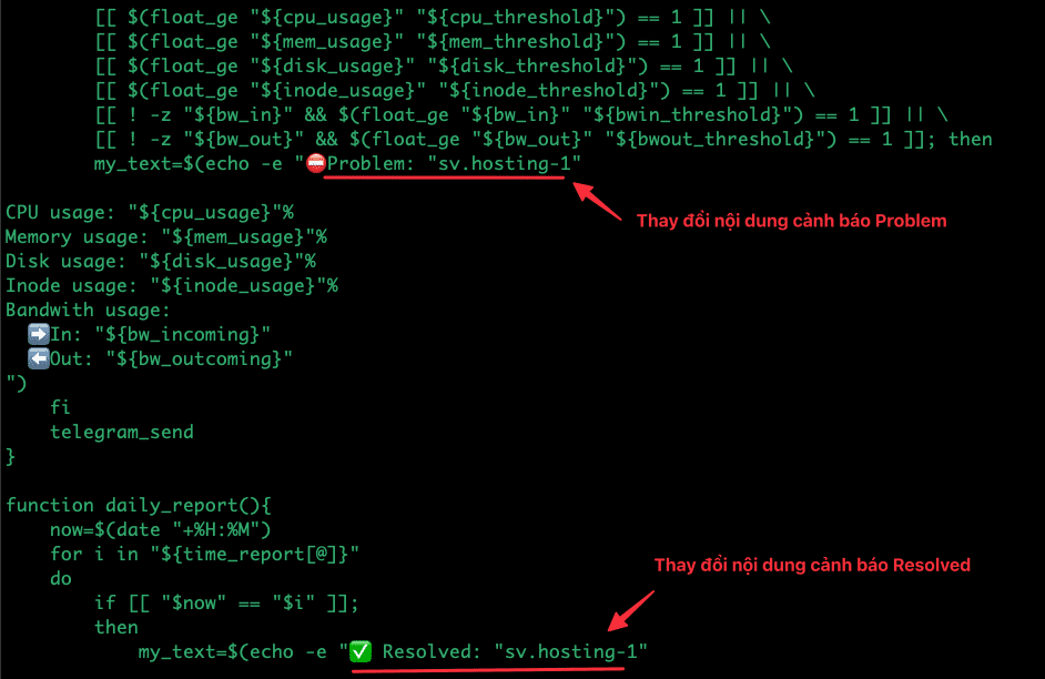 Tạo script Monitor tài nguyên VPS và thông báo qua Telegram
