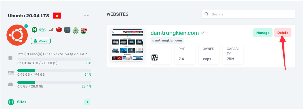 Hướng dẫn cài đặt WordPress lên XVPS