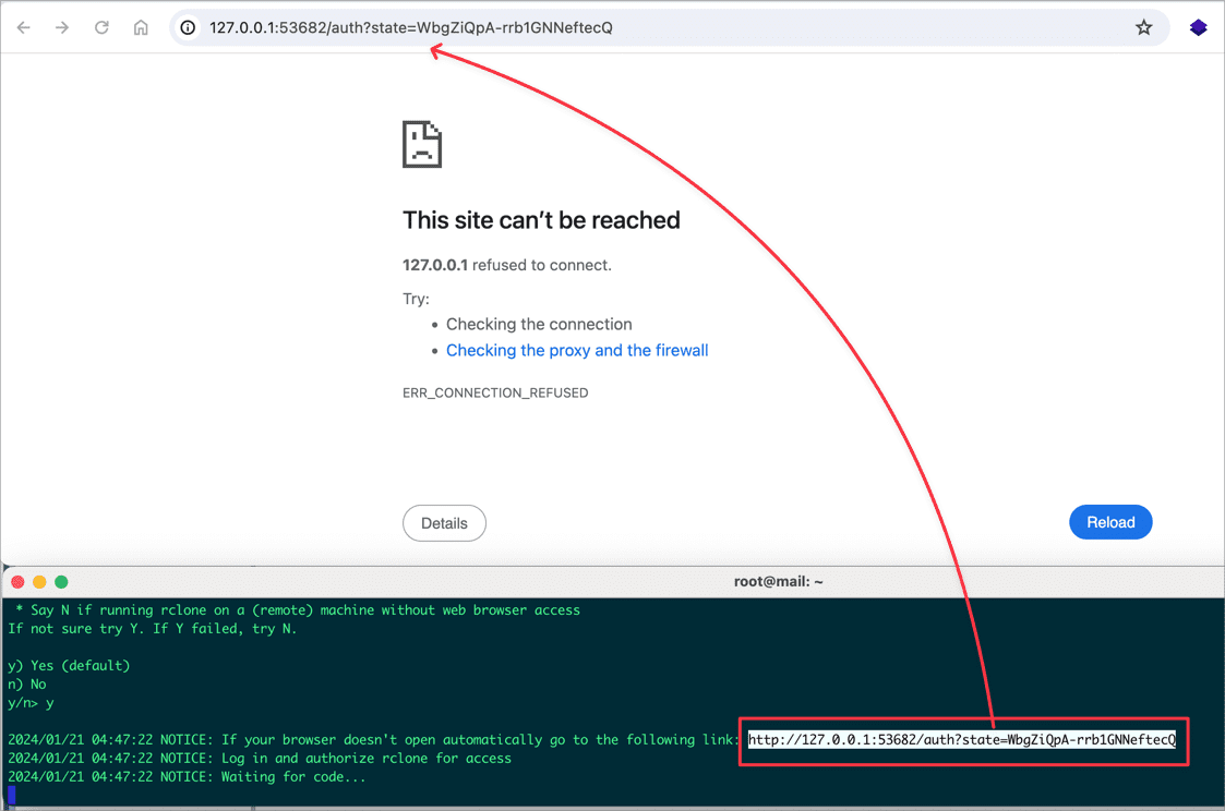 Sửa lỗi Rclone không connect tới Google Drive 