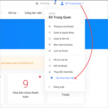 Enable 2-factor authentication to protect your AZDIGI account
