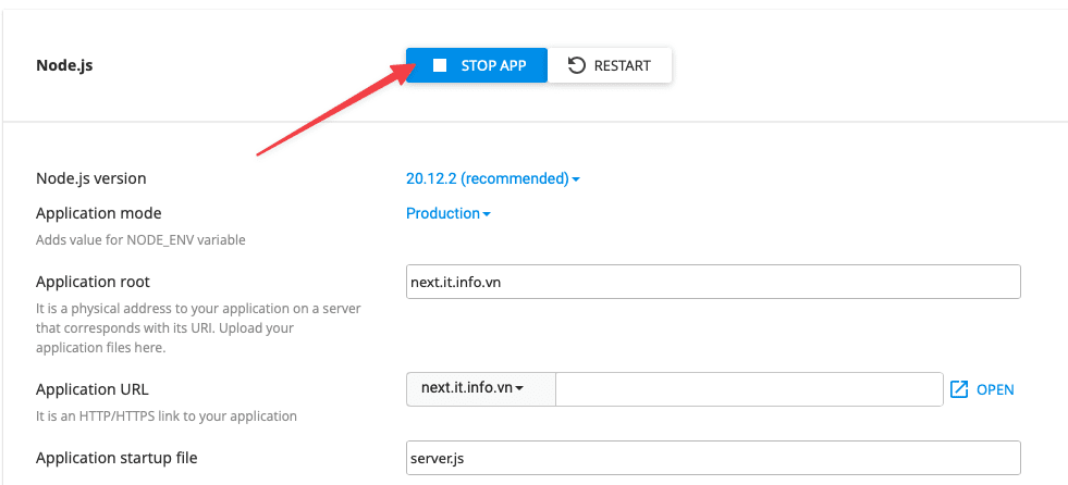 Hướng dẫn cài đặt Next.js trên Hosting cPanel