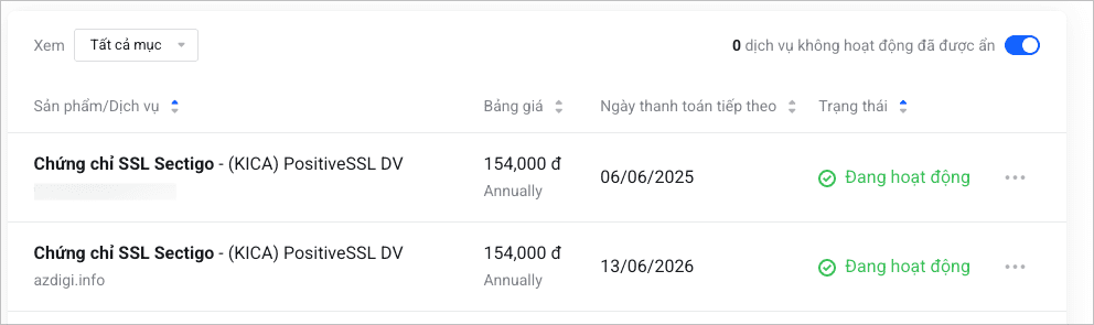Hướng dẫn xác thực chứng chỉ Paid SSL AZDIGI