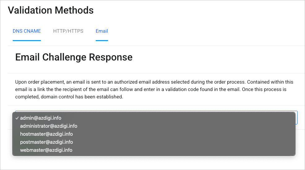 Hướng dẫn xác thực chứng chỉ Paid SSL AZDIGI