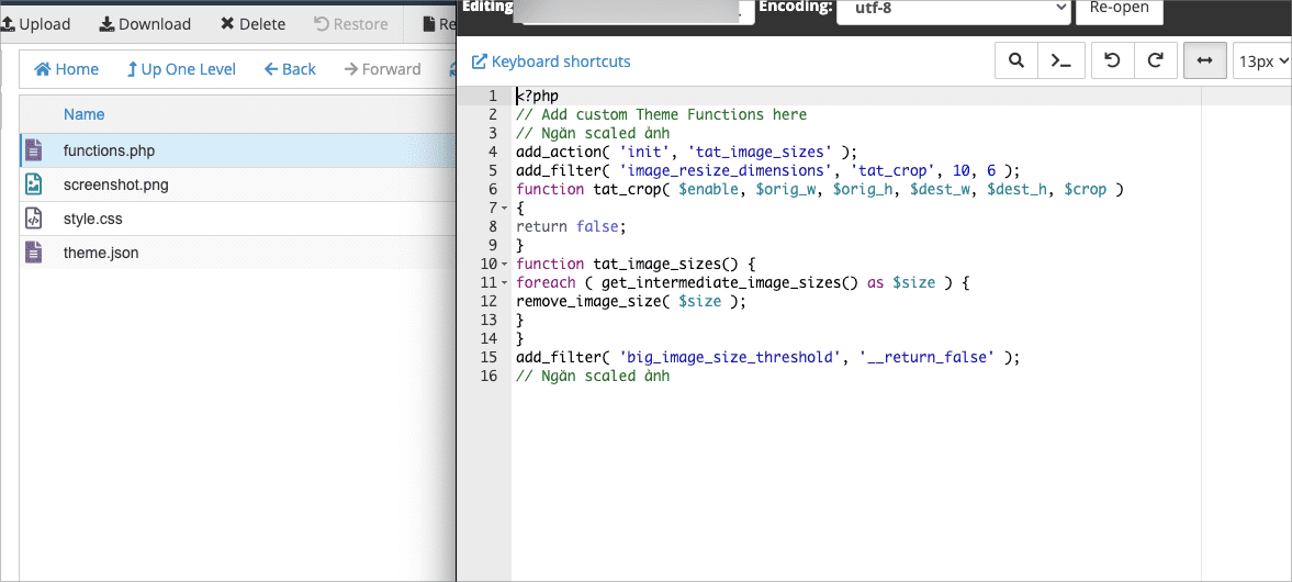 Hướng dẫn tắt resize ảnh trên WordPress