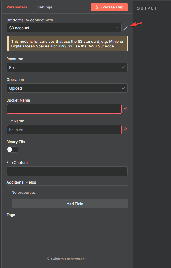 Hướng dẫn kết nối S3 với N8N