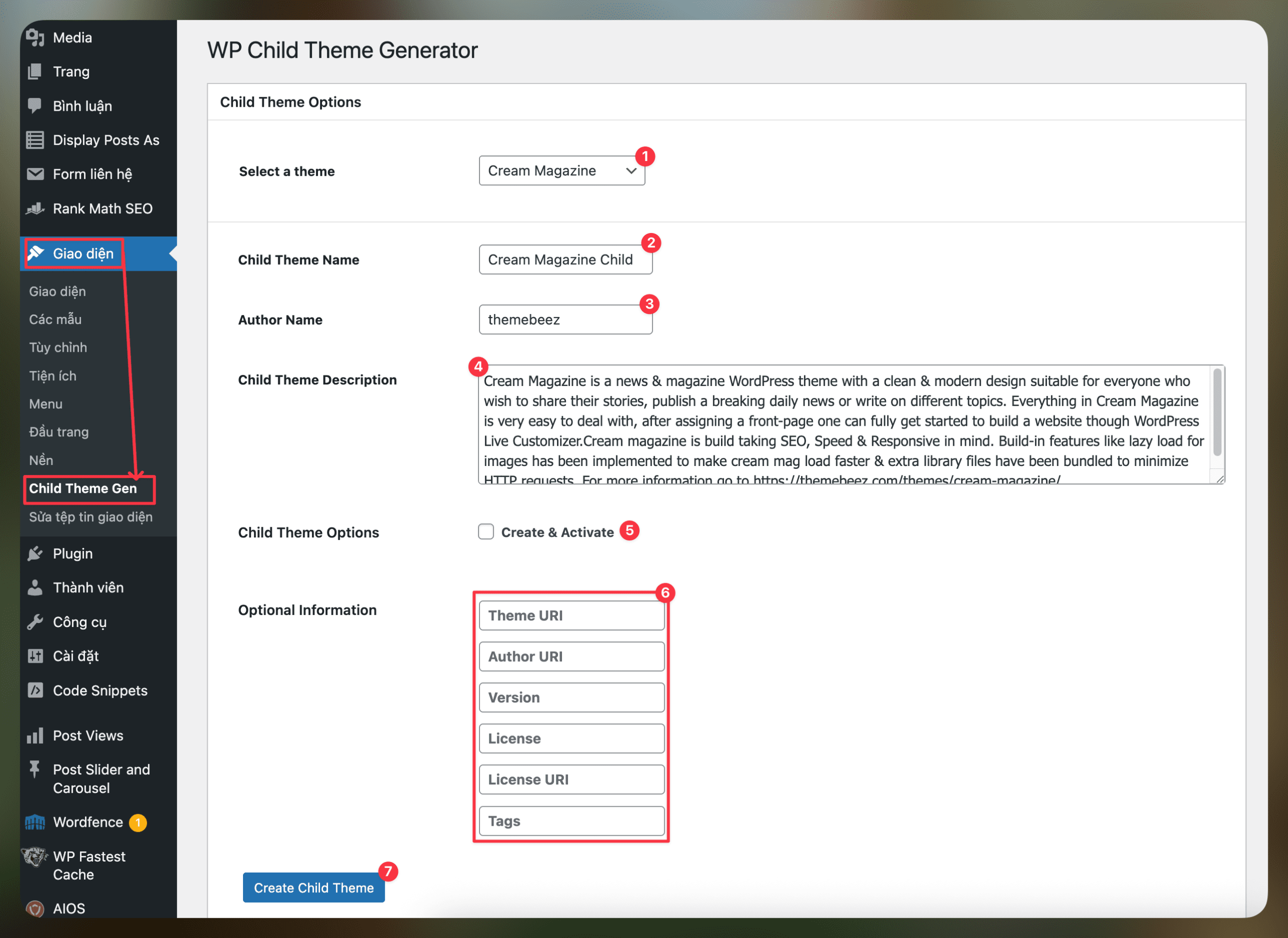 Hướng dẫn tạo Child Theme trong WordPress