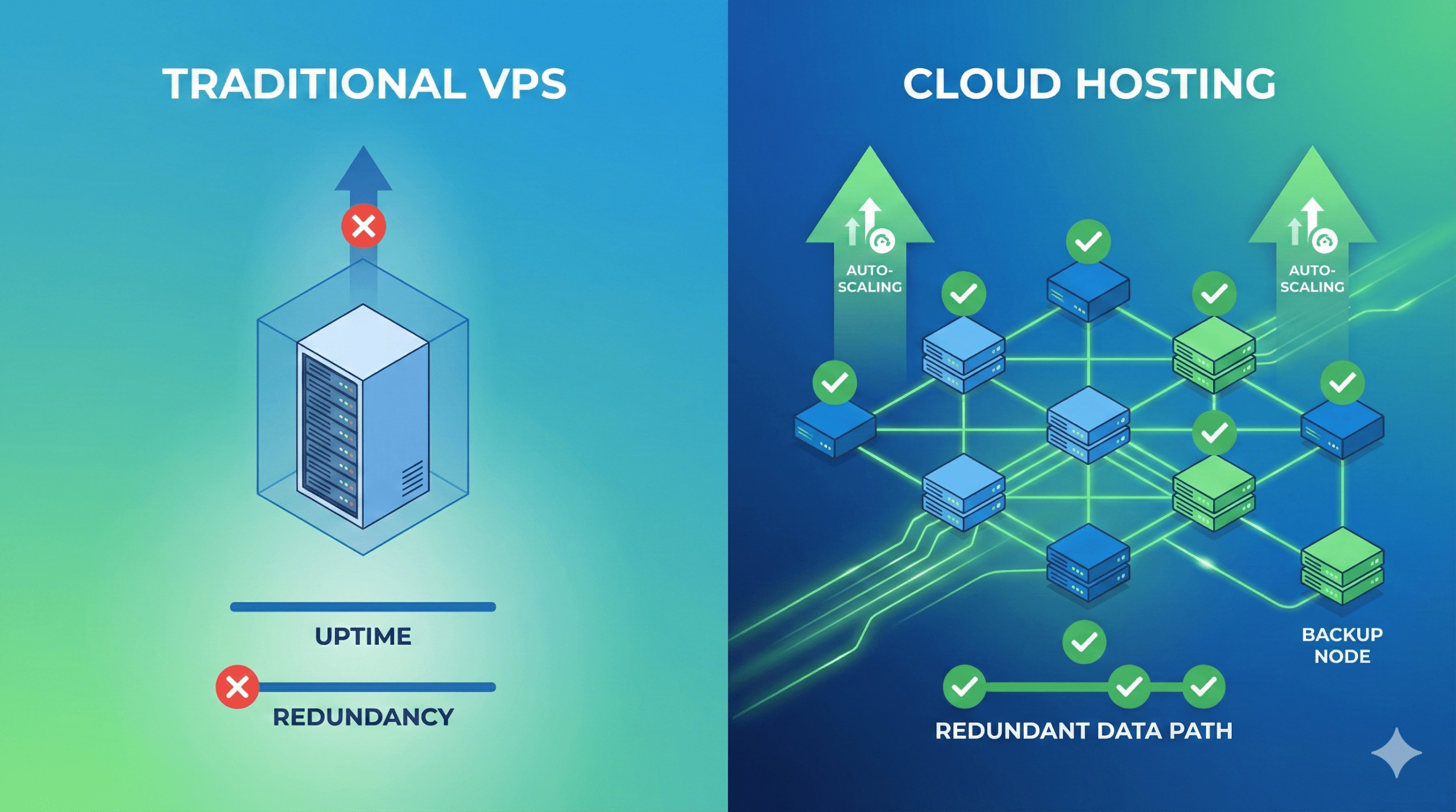 So sánh giữa Cloud Server và VPS truyền thống