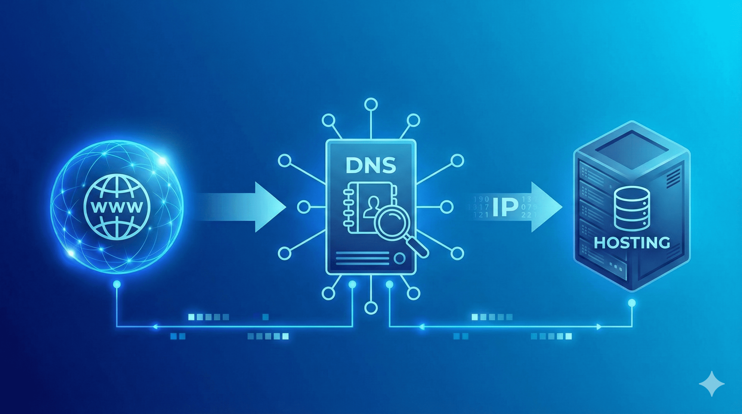 Trỏ domain về hosting thông qua sửa nameserver hoặc thay đổi A record trong DNS