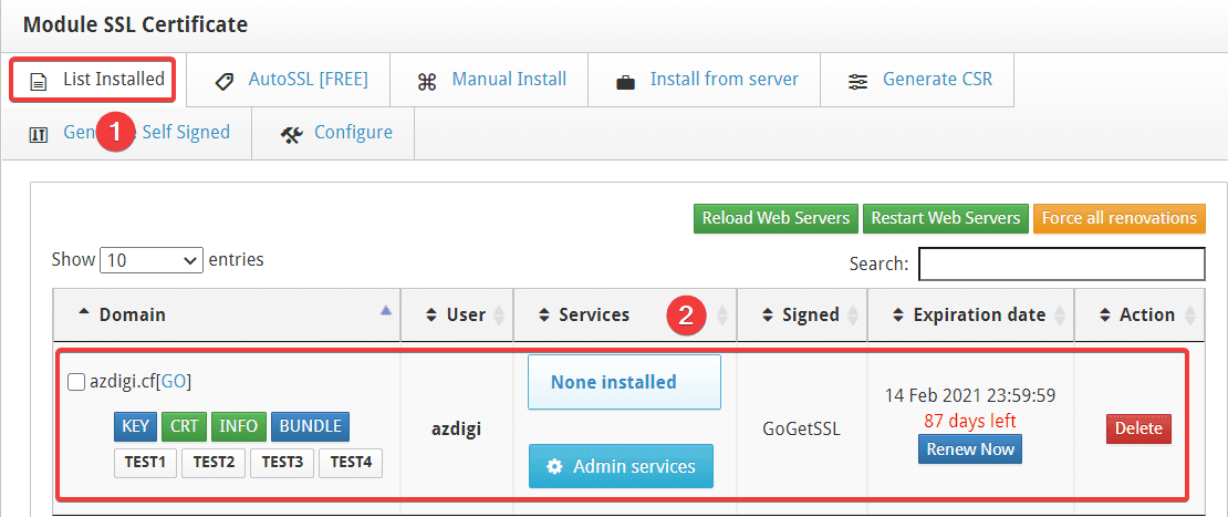 Install Paid SSL on Centos Web Panel